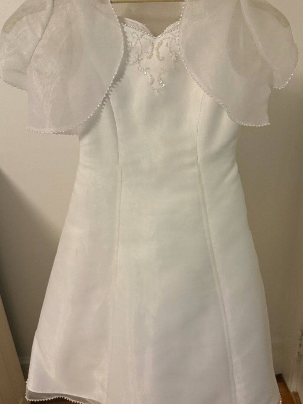 L’Etoile Flower Girl/First Communion Dress with coordinated tulle shrug- 6